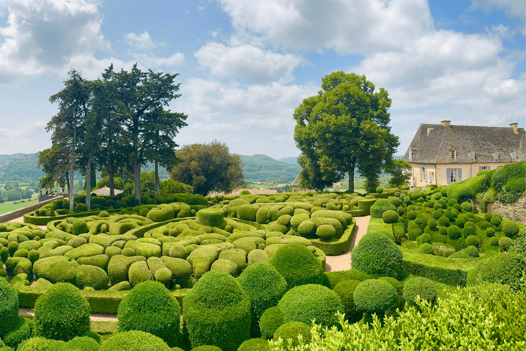 Les jardins de Marqueyssac à Vézac, en dordogne. Pres du village vacances Le Domaine de Pelvezy (Perigord)