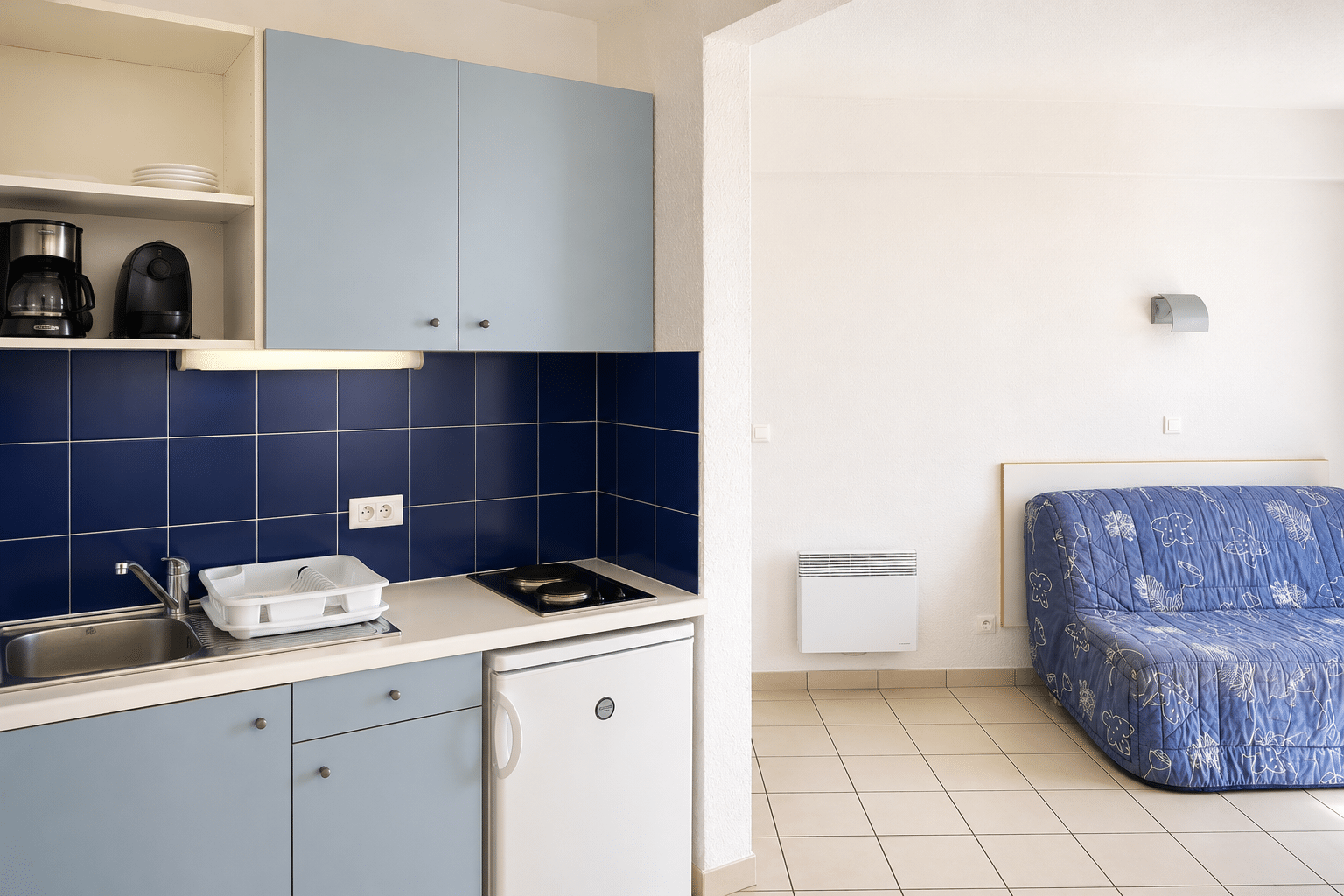 Village Vacances-ULVF - Les Romarins - St Pierre la mer - Appartement Cuisine Salon